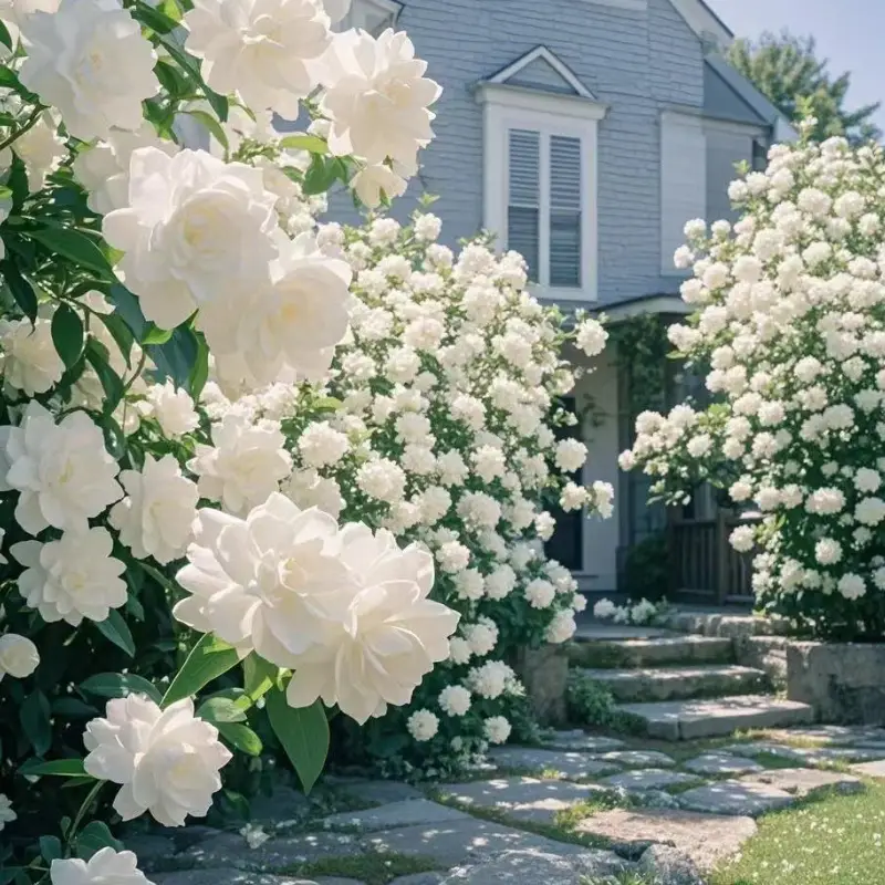 Garden Gardenia Low maintenance evergreen shrub, easy to cultivate flowering country garden decoration, drought resistant 77