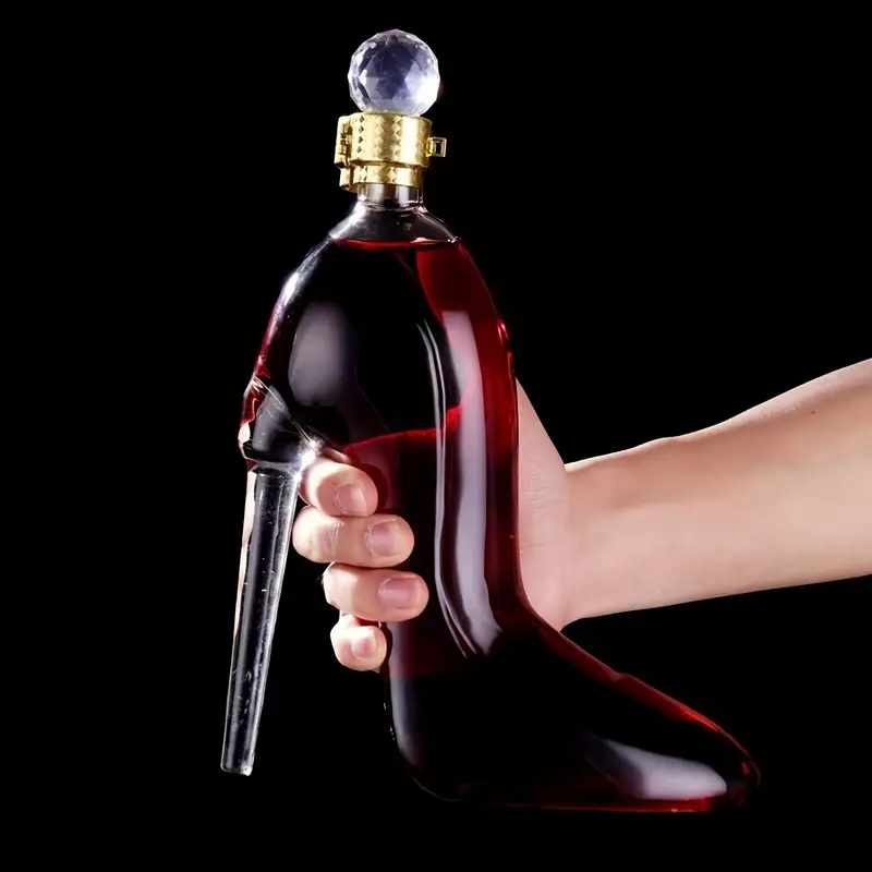 1pc, Elegant High Heel Hanger, Wine Dispenser, European Home Restaurant Multi Functional Red Wine Hanger, Home Furnishings, Home Decor, Party Supplies, Suitable for Giving to Female Friends, 45oz