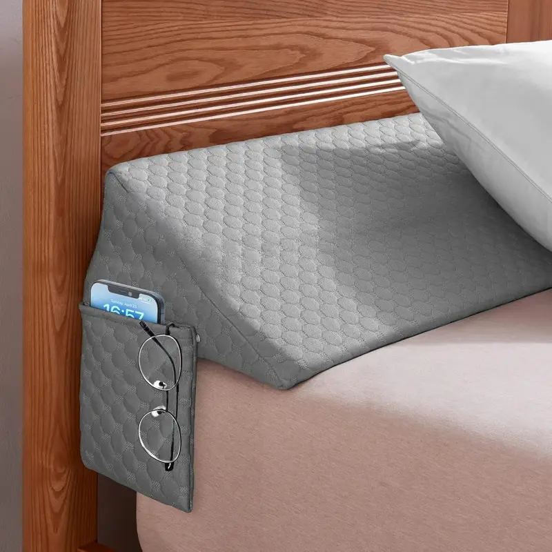 Bed Wedge Pillow - Bed Gap Filler Mattress Wedge Headboard Pillow Close The Gap Between Your Headboard or Wall for Sleeping Backrest Pillow